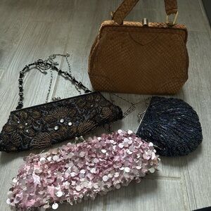 Bundle of 4 beaded bags